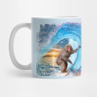 Surfing monkey Mug